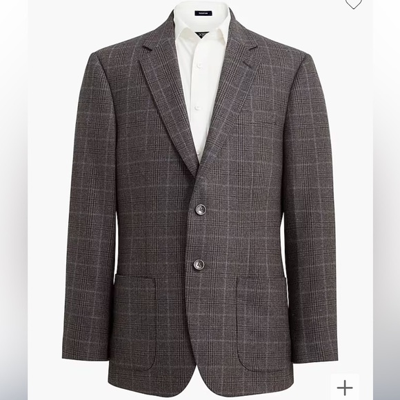 J crew grey brown Classic-fit Thompson plaid wool-blend blazer - Picture 7 of 9